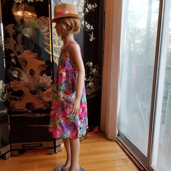 Noodles Size 6X Blue Pink Flowered Cotton Dress - Picture 8 of 8